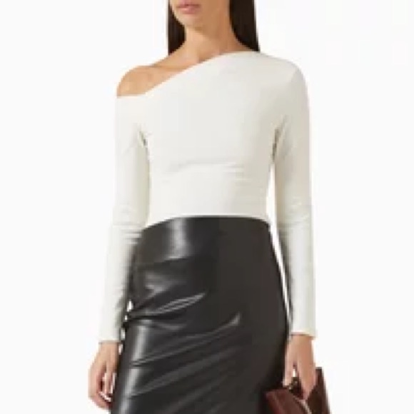 Enza Costa exposed shoulder top in neutral - Picture 1 of 6